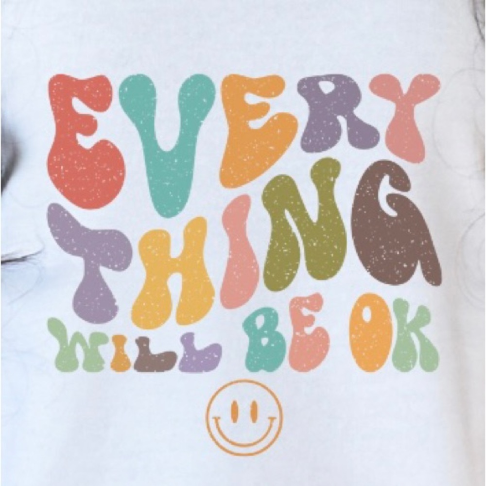 What if it all works out mental health crewneck sweatshirt oversized large - Picture 6 of 11